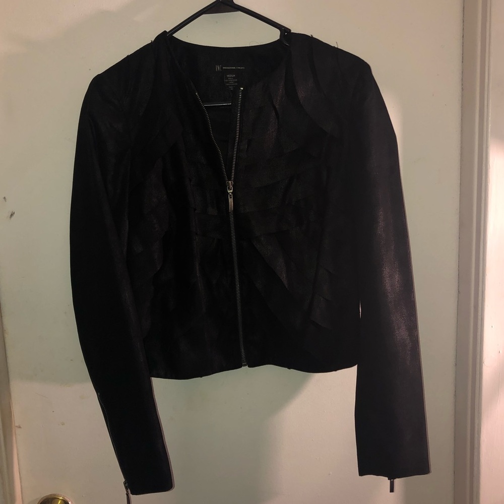 INC ruffle jacket